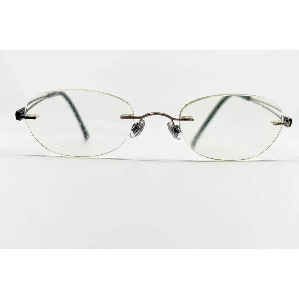 Silhouette Eyeglasses Mens Black Titan Rimless 7660 50 6060 54-19-140